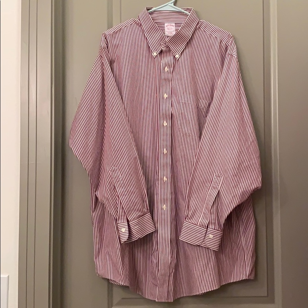 Brooks Brothers red striped button down